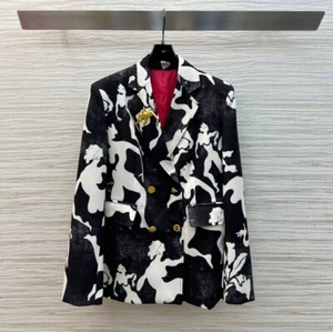 Schiaparelli Inspired Print Lined Blazer Signature Buttons. Sz 8/10 - Picture 1 of 7
