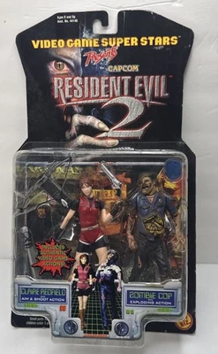 Resident Evil 2 1998 Claire Redfield & Zombie Cop Toy Biz Video Game Super Stars - Image 1 of 4
