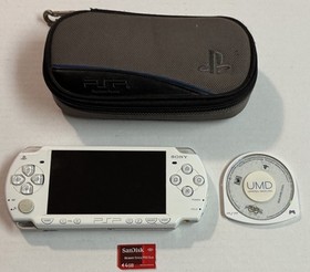 Sony Playstation Portable PSP-2001 White Console Darth Vader w/Game & Case