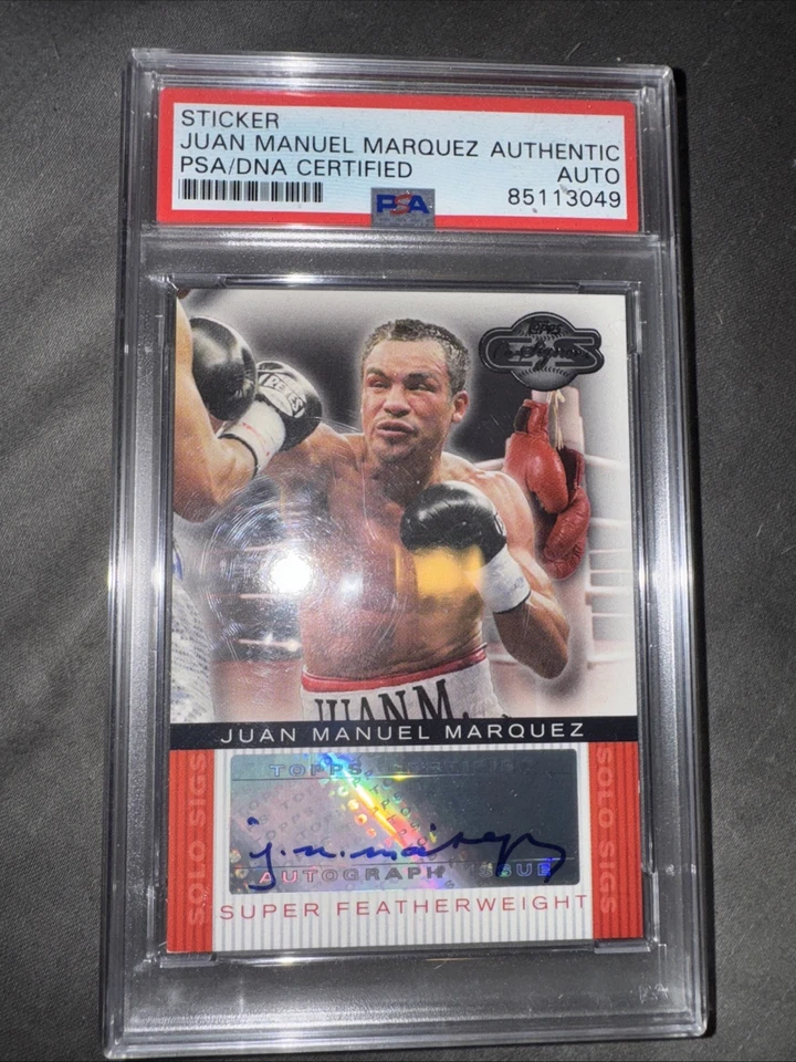 Juan Manuel Marquez 2008 Topps Certified PSA Authentic Auto - Image 1 of 2