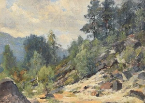 Paul Weisenfels 1858-1939 Dresden / Gemälde "Auf der Halde" Sächsische Schweiz - Bild 1 von 24