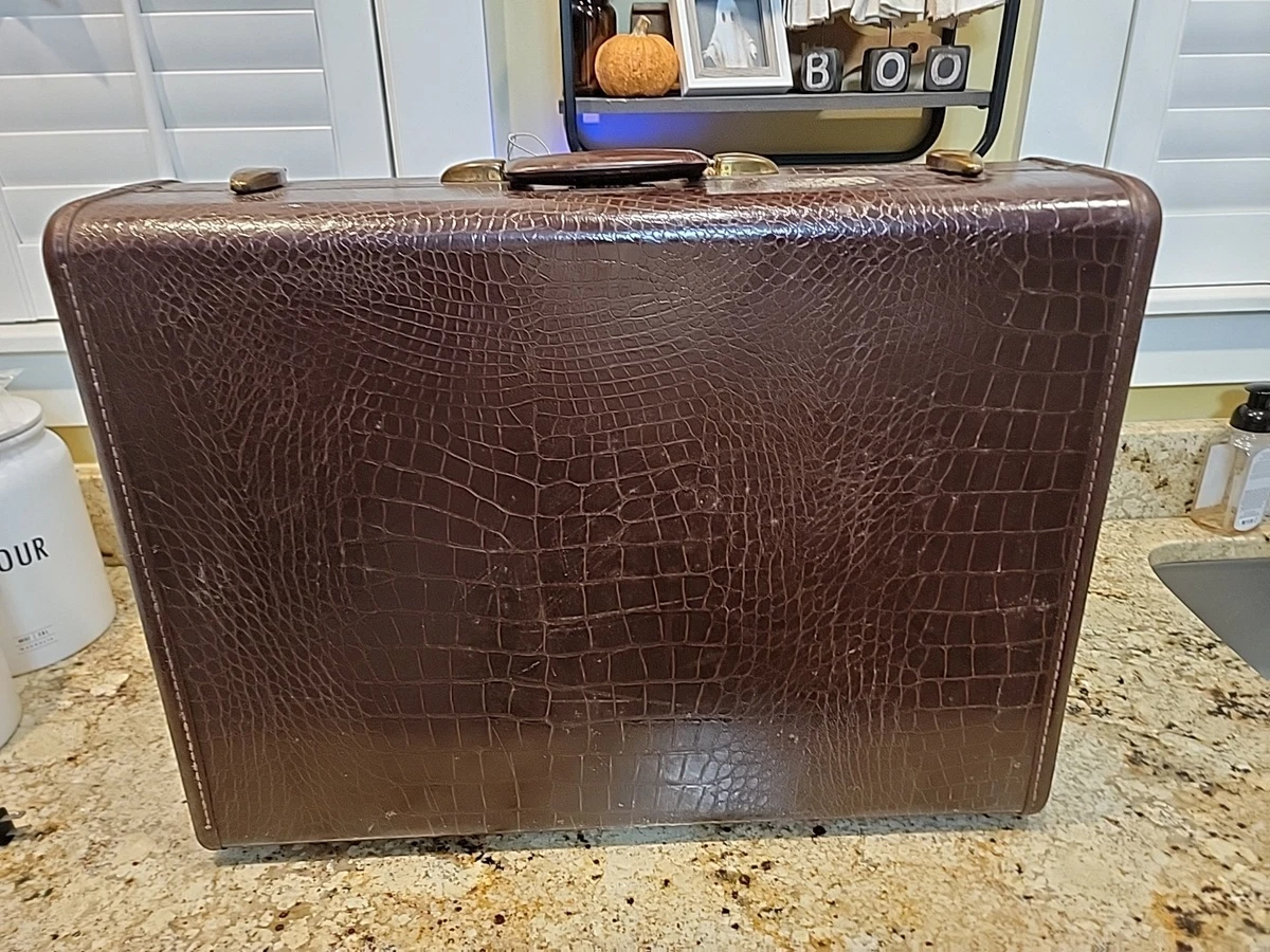 Samsonite Alligator Suitcase In Vintage Luggage & Vintage Travel