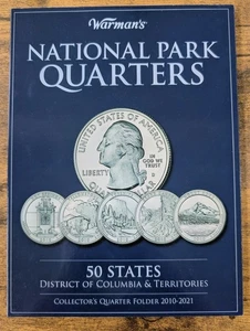National Park 50 States Quarters Album With 40 Coins, Warman's 2010 - 2021 - Picture 1 of 7