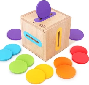 Montessori Toys for Toddlers 1 2 3 Year Old : Wooden Sensory Color Sorting... - Picture 1 of 7