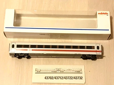 MARKLIN  - DB - VOITURE INTERMEDIAIRE TGV " ICE "- Ech HO - Ref: 43712 -Ep V - Photo 1/4