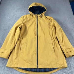 Pendleton Women's Hooded Wind Resistant Waterproof Yellow Jacket Plaid Lined XL - Picture 1 of 16
