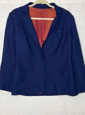 Chaqueta blazer vintage forrada azul marino de Sears para mujer Foto 1 de 4