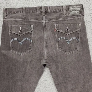 Levi's 514 Vintage Flap Pocket Jeans Slim Straight Mens 40x30 Charcoal Wash Grey - Picture 1 of 15