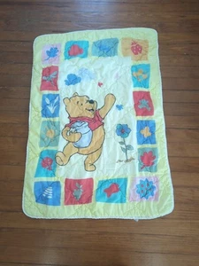 Trapuntino culla Disney Winnie The Pooh vintage anni 90 colorato coperta reversibile - Foto 1 di 6