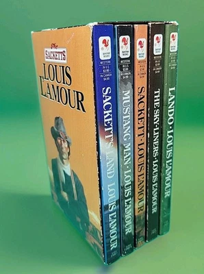 The SACKETTS 5 Novels by Louis L’Amour Boxed Paperback Set - Imagem 1 de 4