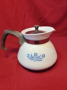 Vintage Corning Ware 6 Cup Tea Pot Cornflower Blue Corelle Coffee & Lid P-104 - Picture 1 of 8