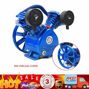 Replacement Air Compressor Pump Single Stage V Style Twin Cylinder 3 HP 2-Piston - Picture 1 of 16
