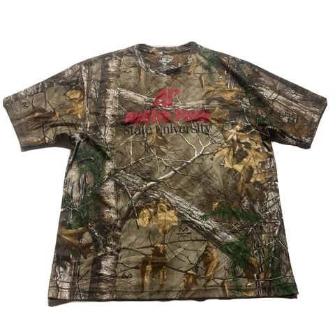 Austin Peay AP State University RealTree camouflage camo short sleeve shirt XL Cover