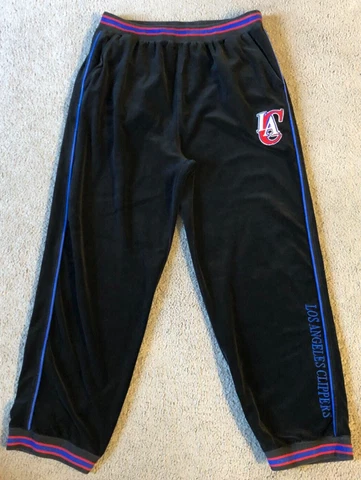 OUNK NBA Los Angeles Clippers Men's Velour Warm Up Pants - Size 2XL Cover