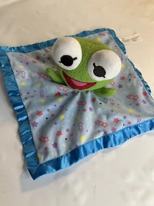 Kermit der Frosch Lovey Sicherheitsdecke Disney Rassel Satin Schnuller Baby Kleinkind - Bild 1 von 3