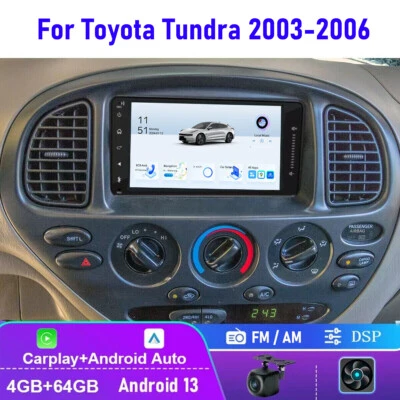4+64GB Apple Carplay Android Auto Car Radio FM AM For Toyota Tundra 2003-2006 - Image 1 of 4
