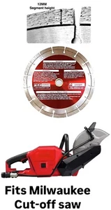 9'' Diamond blade fits Milwaukee 2786-20 M18 FUEL Lithium-Ion 9 in. Cut-Off Saw - Picture 1 of 10