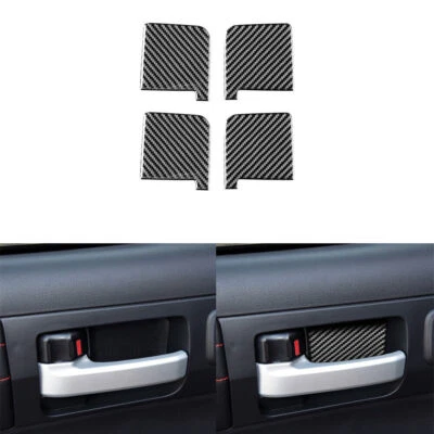 Cubierta decorativa para tazón de puerta interior de fibra de carbono para Toyota Tundra 2014-18 Foto 1 de 4