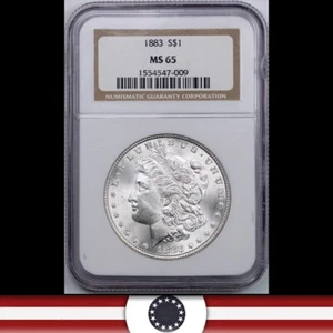 1883-P $1 MORGAN SILVER DOLLAR NGC MS65 PHILADELPHIA 547-009 - Picture 1 of 3