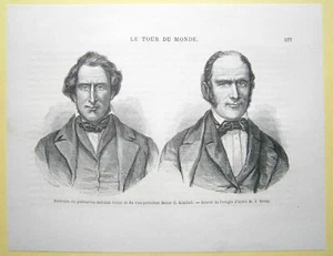 1862 Druck MORMONEN: JEDEDIAH GRANT & HEBER KIMBALL, #377 - Bild 1 von 1