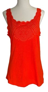 NWT J.Crew Embroidered Round Neck Sleeveless Pullover Tank Top Women's Sz M - Picture 1 of 8