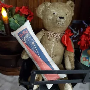 ALMOHADA DE RELLENO VINTAGE PRIMITIVA ESTILO VICTORIANO SPARKLER EE. UU. AMERICANA TUCK BOWL - Imagen 1 de 8