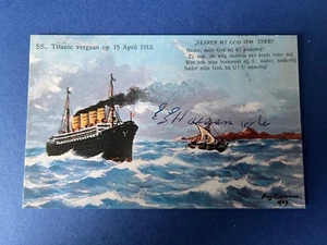 EDITH HAISMAN - TITANIC SURVIVOR - SUPERB SIGNED TITANIC COLOUR  POSTCARD - Picture 1 of 2
