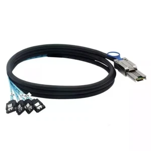 New Mini SAS Cable 26P SFF 8088 Male to 4 x SATA 7Pin Forward Breakout Cable 1M - Picture 1 of 7