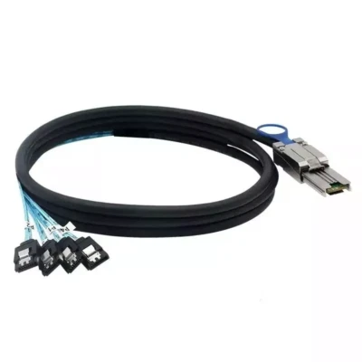 New Mini SAS Cable 26P SFF 8088 Male to 4 x SATA 7Pin Forward Breakout Cable 1M - Image 1 of 4