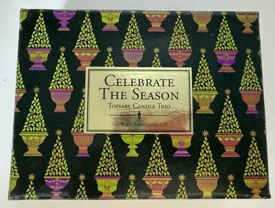The White Barn Topiary Candle Trio Christmas Celebrate The Season 3 Candle Set - Image 1 of 4