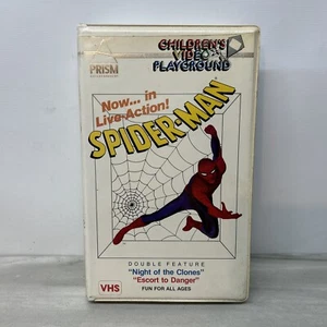Spiderman - 1984 PRISM VHS - Live Action Marvel Clamshell RARE! Nicholas Hammond - Imagen 1 de 13