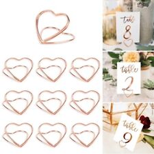 Porte-carte de table en or rose chic pour événements de mariage (15 pièces)