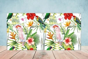 Azulejos de pared florales de cerámica tropical de loro cocina ducha salpicadero - Imagen 1 de 2