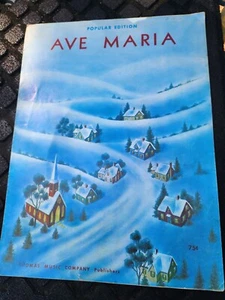 Ave Maria Vintage Sheet Music By Thomas Music Company - Picture 1 of 3