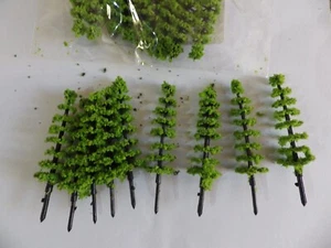 Trees. 18pcs Pine 65 mm Light Green HO N Z Scale Model Railway Layout - Picture 1 of 2
