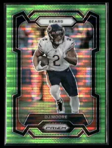 2023 Panini Prizm #47 DJ Moore Pulsar Verde Neon - Foto 1 di 2