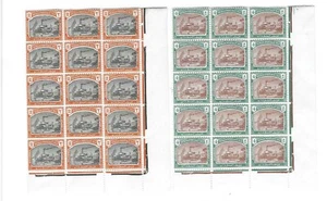 SUDAN 1948 S.G. D12-D13 CORNER BLOCKS OF 15 4 MILS SOME SEPERATION NEVER HINGED - Picture 1 of 1