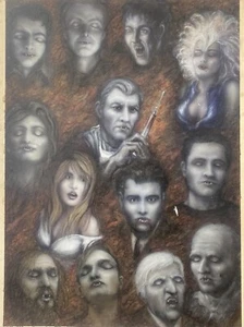 🔥 Unusual Project VAMPIRE Horror Movie Original Production Art Painting, 1993 - Picture 1 of 24