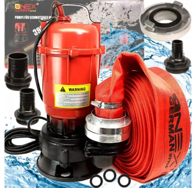 POMPE A EAU fosse septique 3750W TUYAU 20m Pompe submersible 3750W 20000l/h