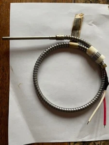 Barber Coleman Type J Thermal Couple- 3" Long 3/16" Probe 16" Armor Clad, 750 F - Picture 1 of 5