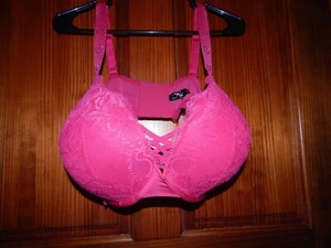 TORRID FEEL THE FIT NEON PINK BH, BÜGEL, SCHWERES GEFÜTTERT, GR. 44 DD, NEU OHNE ETIKETT - Bild 1 von 4