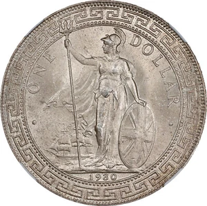 Great Britain: George V Trade Dollar 1930, NGC MS-63, London Mint. Superb! - Picture 1 of 8