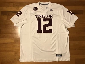 Nueva camiseta blanca cosida de fútbol americano Adidas Texas A&M Aggies 3XL SEC FT1572 para hombre - Imagen 1 de 9