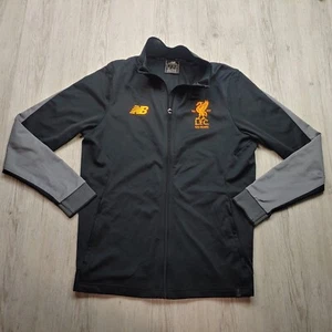 New Balance Men's Liverpool FC 125 Years Track Jacket Size L Zip-Up Black Grey - Picture 1 of 12