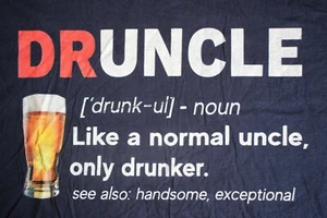 DRUNCLE - Come uno zio normale, solo ubriaco. - T-shirt birra Pilsner, XL, blu - Foto 1 di 5
