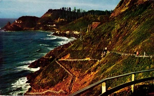 Postcard Trail Leading To Sea Lion Caves Oregon Coast Heceta Head Lighthouse - Picture 1 of 2