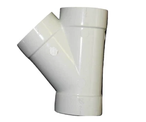Fits For (1) Canplas-Hayden,Vacuum White Wye 45 Degree Fitting Part - 765525W - Picture 1 of 1