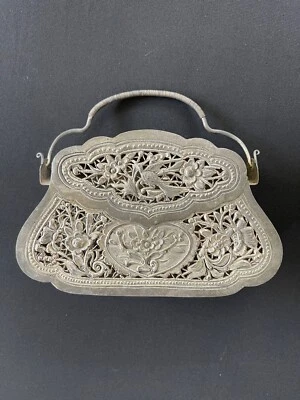 Cartera/cartera de mano vintage de metal para mujer Foto 1 de 4