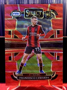 2023-24 Panini Select FIFA Francesco Camarda AC Milan Red Wave rookie RC 078/149 - Picture 1 of 3