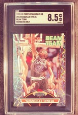 1992-93 Stadium Club Shaquille O'Neal Beam Team #21 MEMBERS ONLY SGC 8.5!!!!